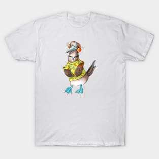 Cool bird in headphones T-Shirt